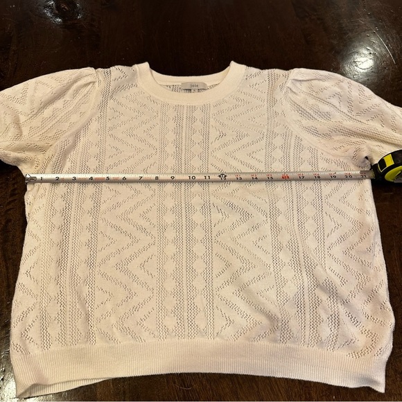 Joie XL Ivory Patterned Women's Lightweight Sweater - Picture 6 of 8